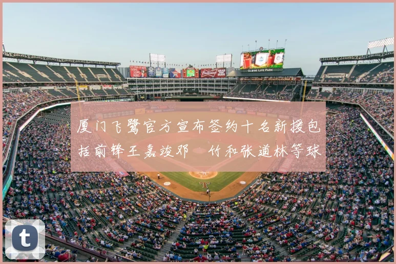 厦门飞鹭官方宣布签约十名新援包括前锋王嘉竣邓棽竹和张道林等球员